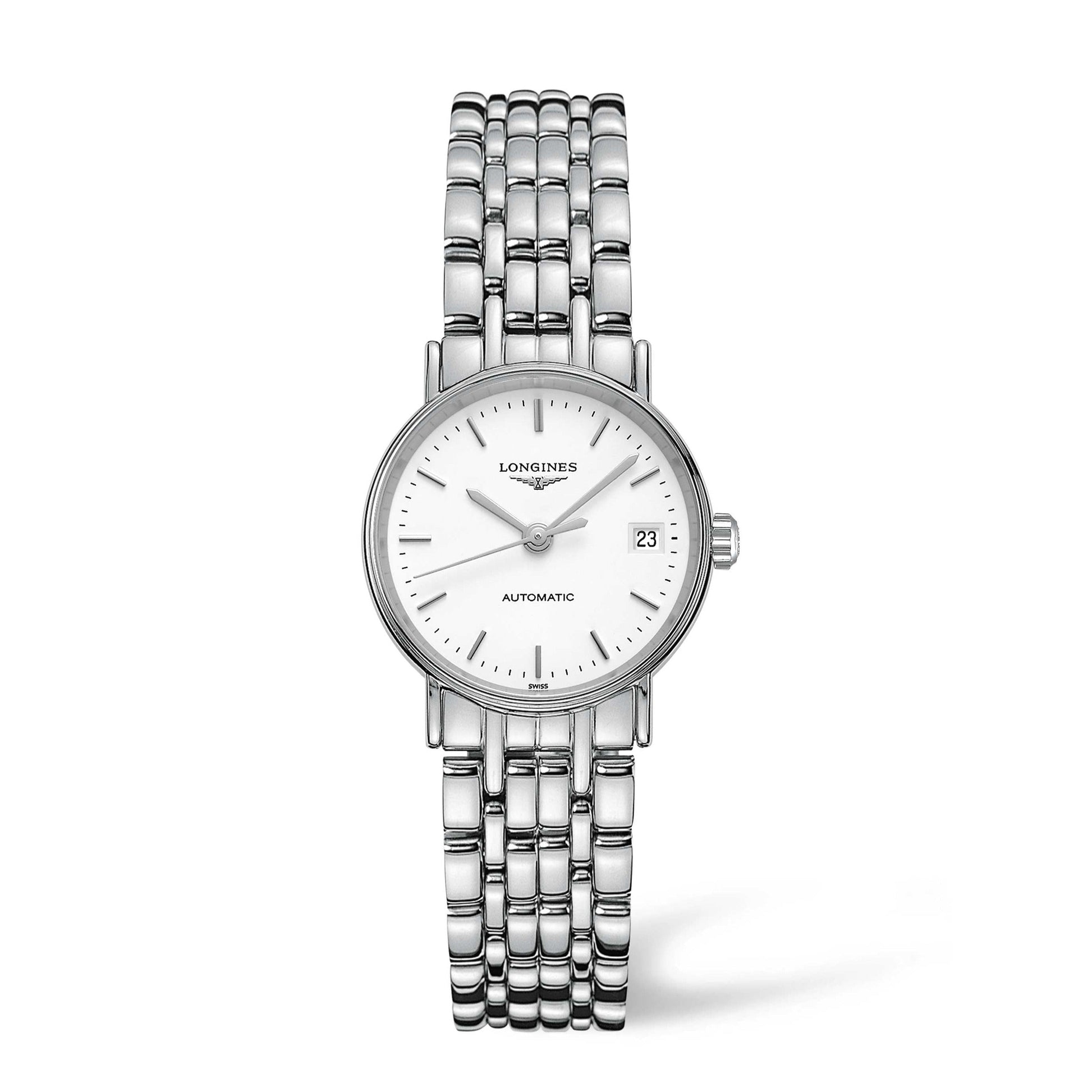 Longines Presence Automatic White Dial Silver Steel Strap Watch for Women - L4.321.4.12.6