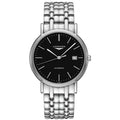 Longines Presence Automatic Black Dial Silver Steel Strap Watch for Men - L4.921.4.52.6