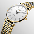 Longines La Grande Classique De Longines White Dial Two Tone Mesh Bracelet Watch for Women - L4.755.2.11.7