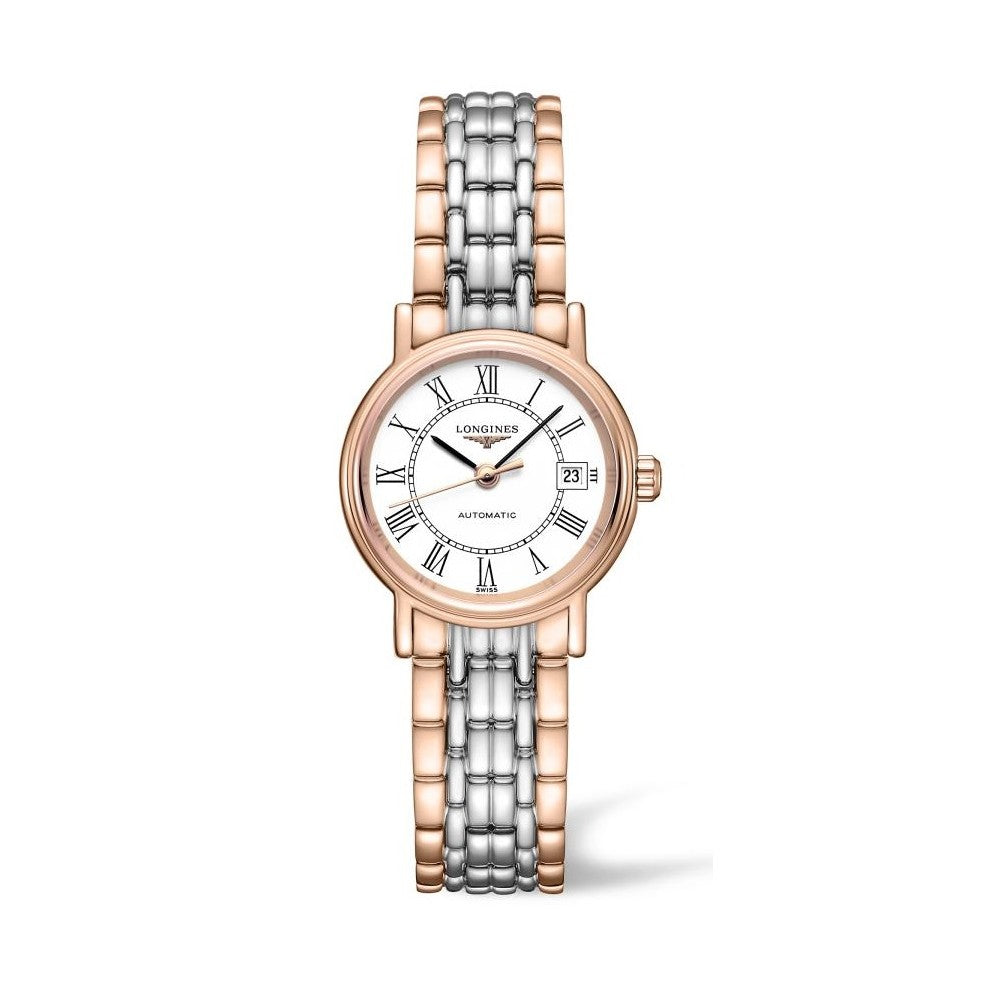 Longines Presence Automatic White Dial Two Tone Steel Strap Watch for Women - L4.321.1.11.7