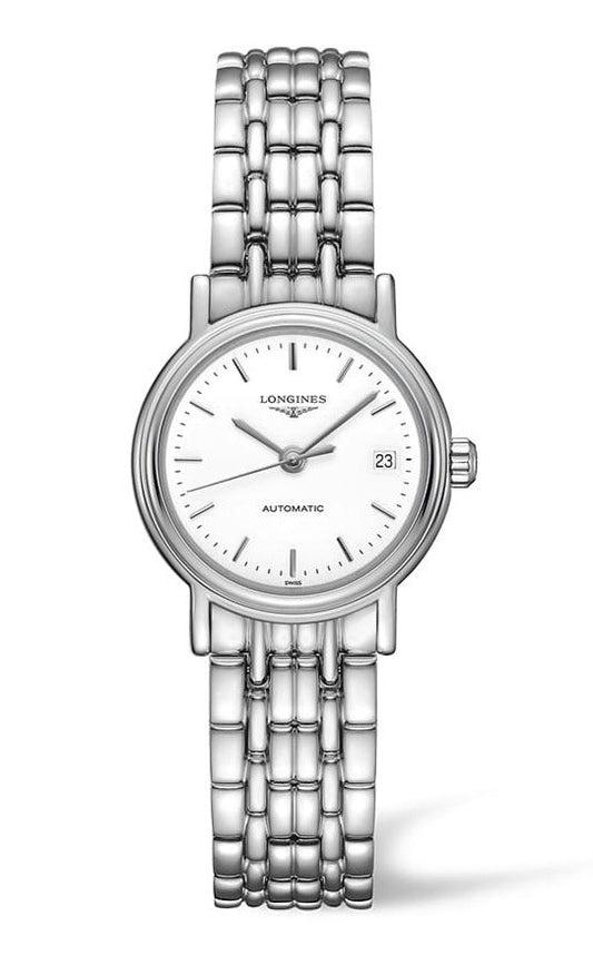 Longines Presence Automatic White Dial Silver Steel Strap Watch for Women - L4.321.4.12.6