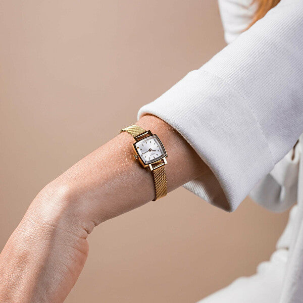 Tissot Lovely Square Gold Mesh Bracelet Watch For Women - T058.109.33.031.00