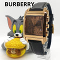 Burberry Heritage Chronograph Grey Dial Brown Leather Strap Watch for Men - BU1566