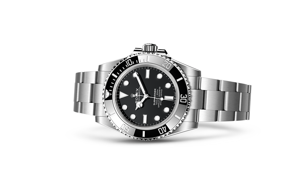 Rolex Submariner Black Dial Silver Oystersteel Bracelet Watch for Men - M124060-0001