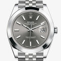Rolex Datejust 41 Grey Dial Silver Steel Jubilee Bracelet Watch for Men - M126300-0008