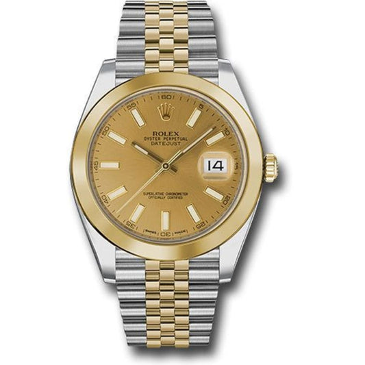Rolex Datejust 41 Champagne Dial Two Tone Jubilee Bracelet Watch for Men - M126303-0010