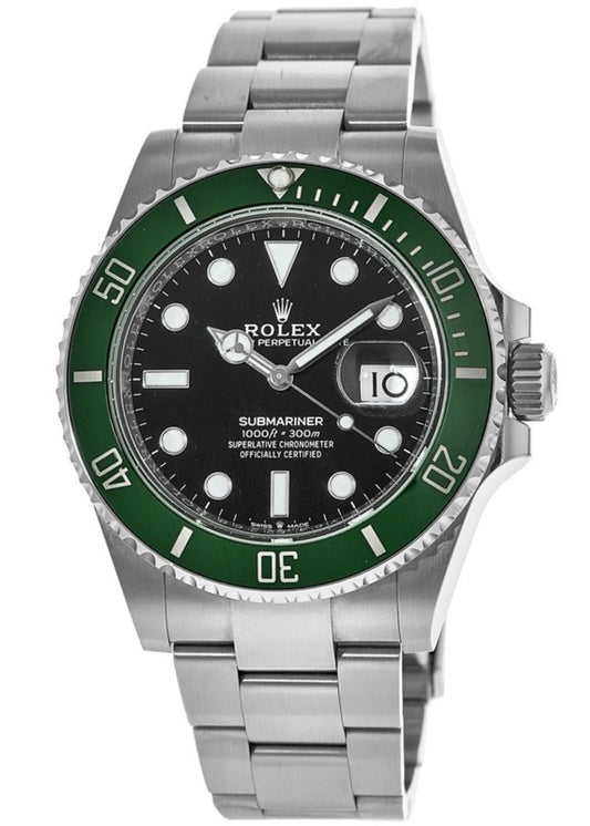 Rolex Submariner Date Oyster Black Dial Oystersteel Silver Steel Strap Watch for Men - M126610LV-0002