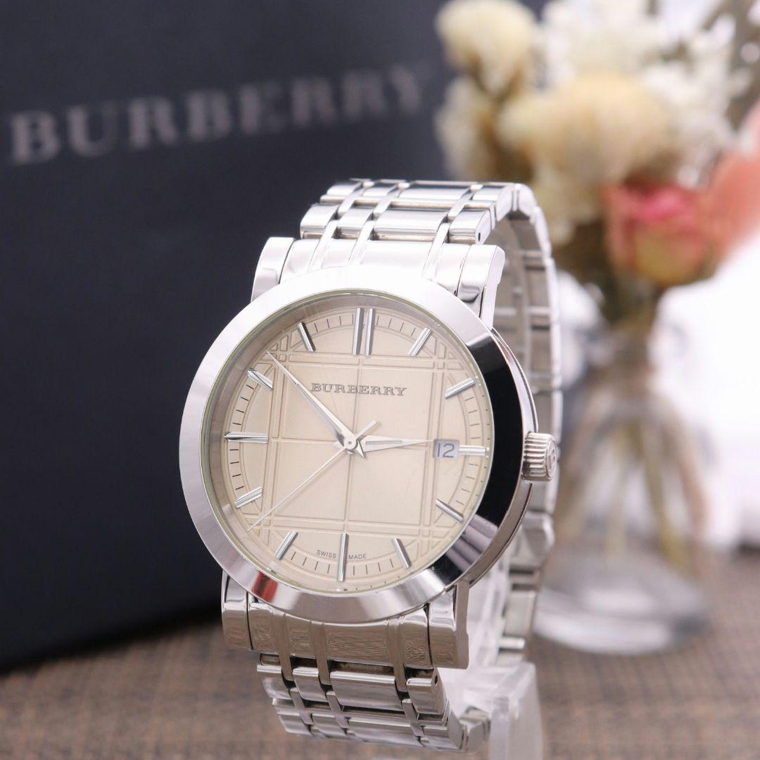 Burberry Heritage Collection Rose Gold Dial Silver Steel Strap Watch for Men - BU1352