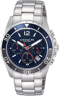Coach Kent Blue Dial Silver Steel Strap Watch for Men - 14602555