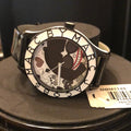 Marc Jacobs White & Black Dial Black Leather Strap Watch for Women - MBM1148