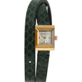 Gucci G Frame Mother of Pearl Dial Green Leather Strap Watch For Women - YA128525