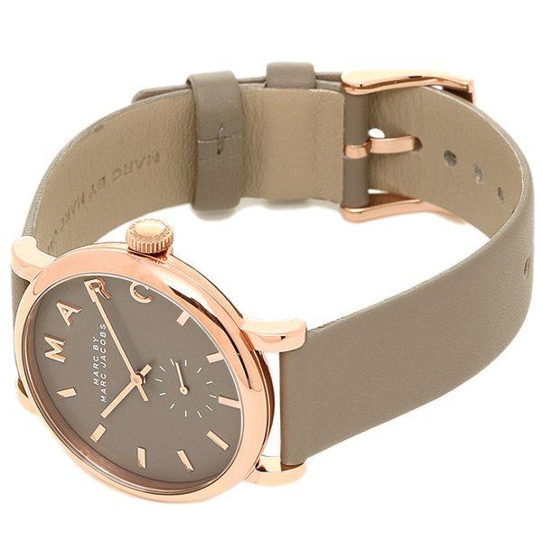 Marc Jacobs Baker Grey Dial Grey Leather Strap Watch for Women - MBM1266