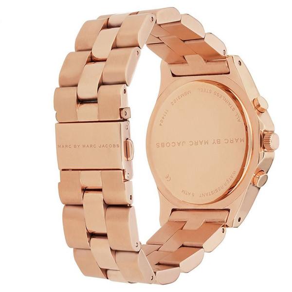 Marc Jacobs Blade Pink Dial Rose Gold Stainless Steel Strap Watch for Women - MBM3102