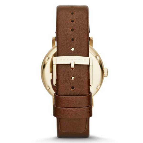 Marc Jacobs Marc Fergus Green Dial Brown Leather Strap Watch for Men - MBM5077