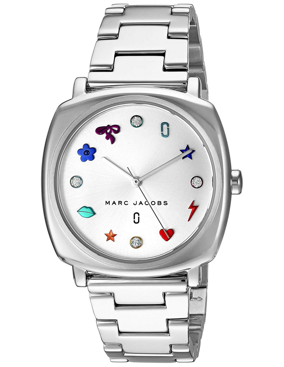 Marc Jacobs Mandy Silver Dial Silver Stainless Steel Strap Watch for Women - MJ3548