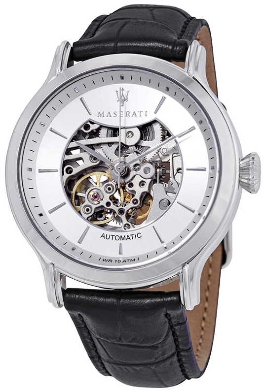 Maserati Epoca Automatic Skeleton Mechanical Silver Dial Watch For Men - R8821118003