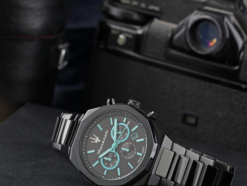 Maserati Stile Aqua Edition Chronograph Stainless Steel Watch For Men - R8873644001