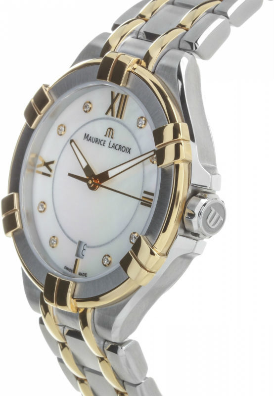 Maurice Lacroix Aikon Mother of Pearl Dial Two Tone Steel Strap Watch for Women - A11006-PVY13-171-1