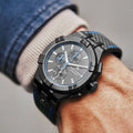 Maurice Lacroix Aikon Chronograph Limited Edition Black Dial Black Leather Strap Watch for Men - AI1018-PVB01-337-1
