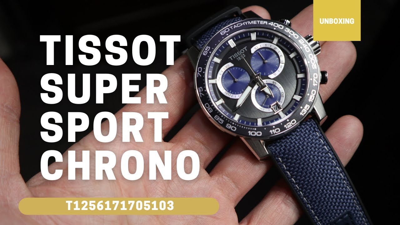 Tissot Supersport Chrono Black Dial Blue Nylon Strap Watch for Men - T125.617.17.051.03