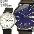 Marc Jacobs Marc Fergus Blue Dial Brown Leather Strap Watch for Men - MBM5078
