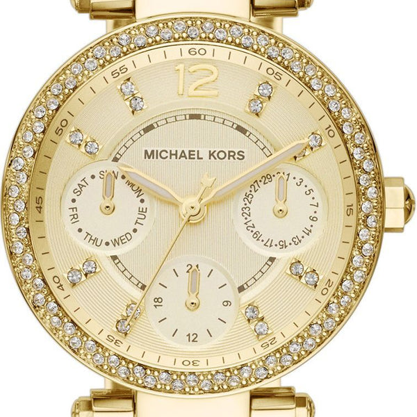 Michael Kors Parker Gold DIal Gold Steel Strap Watch for Women - MK5842