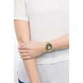 Michael Kors Portia Black Dial Gold Steel Strap Watch for Women - MK3788
