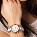 Michael Kors Bradshaw Silver Dial Two Tone Steel Strap Watch for Women - MK5907