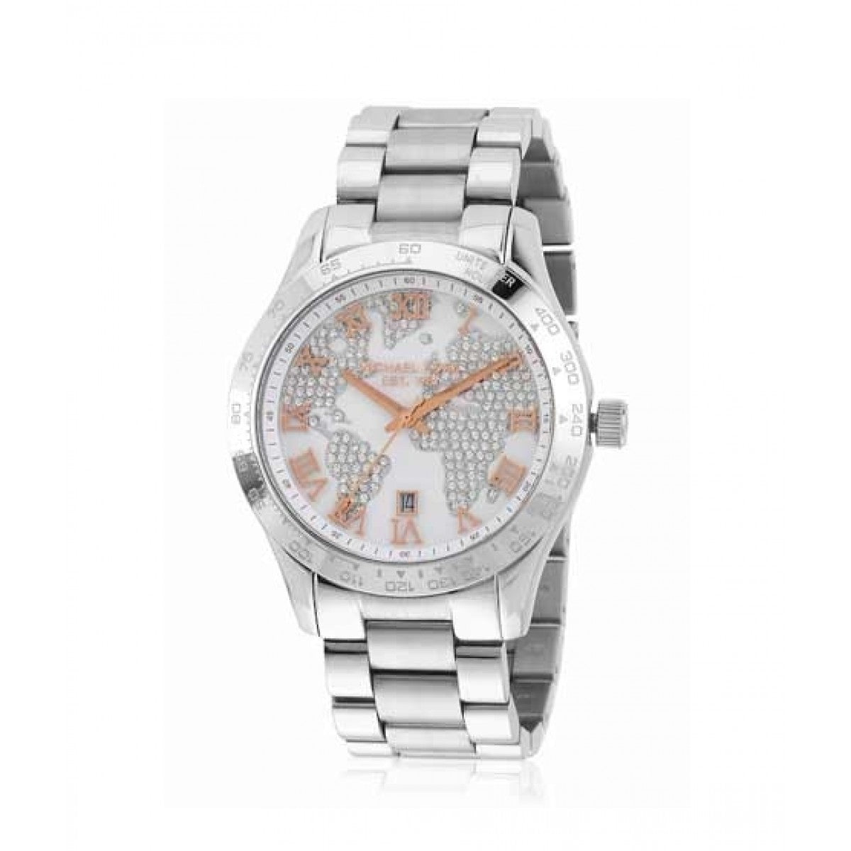 Michael Kors Layton Silver Dial Silver Steel Strap Watch for Women - MK5958