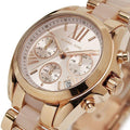 Michael Kors Bradshaw Rose Gold Dial Two Tone Steel Strap Watch for Women - MK6066