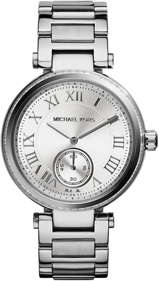 Michael Kors Skylar Silver Dial Silver Steel Strap Watch for Women - MK5866