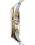 Michael Kors Lexington Silver Dial Two Tone Steel Strap Watch for Women - MK5955