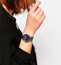 Michael Kors Sawyer Navy Blue Dial Silver Steel Strap Watch for Women - MK6224