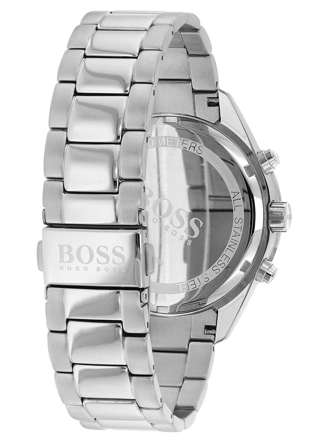 Hugo Boss Talent Blue Dial Silver Steel Strap Watch for Men - 1513582