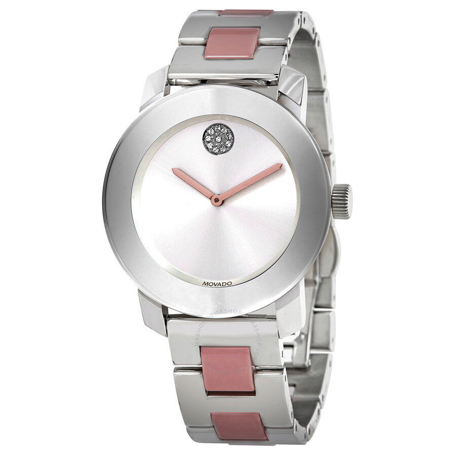 Movado Bold Silver Dial Two Tone Steel Strap Watch for Women - 3600702