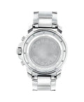 Movado Series 800 Chronograph Black Dial Silver Steel Strap Watch For Men - 2600110