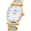 Longines La Grande Classique de Longines Tonneau White Dial Two Tone Mesh Bracelet Watch for Women - L4.205.2.11.7