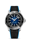 Omega Planet Ocean 6000M Co Axial Master Chronometer 45.5mm Blue Dial Black Rubber Strap Watch for Men - 21532462103001