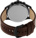 Fossil Forrester Chronograph Black Dial Brown Leather Strap Watch for Men - FS5608