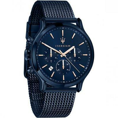 Maserati Epoca Analog Blue Dial Blue Mesh Bracelet Watch For Men - R8873618010