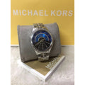 Michael Kors Lauryn Blue Dial Silver Steel Strap Watch for Women - MK3720