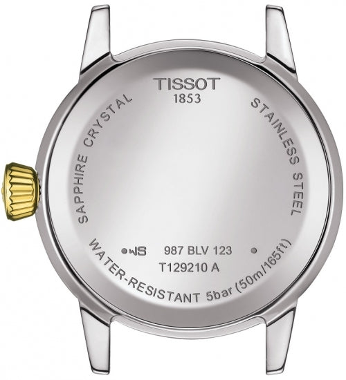 Tissot Classic Dream Lady Gold Dial Two Tone Steel Strap Watch For Women - T129.210.22.263.00