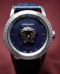Versace Palazzo Empire Blue Dial Blue Leather Strap Watch for Men - VERD00118