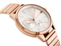 Tommy Hilfiger Brooke Silver Dial Rose Gold Steel Strap Watch for Women - 1782021