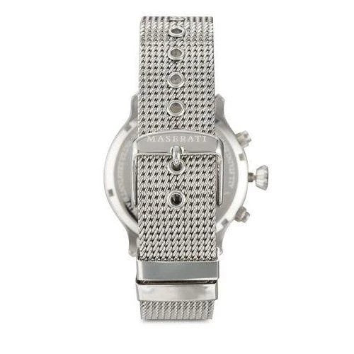 Maserati Epoca 42mm Black Dial Steel Silver Mesh Bracelet Watch For Men - R8873618003