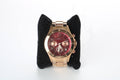 Marc Jacobs Rock Chronograph Red Mother of Pearl Dial Rose Gold Stainless Steel Strap Unisex Watch - MBM3251