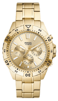 Fossil Garrett Chronograph Gold Dial Gold Steel Strap Watch for Men - FS5772