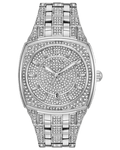 Bulova Phantom Swarovski Crystal Pave Silver Dial Silver Steel Strap Watch for Men - 98B296