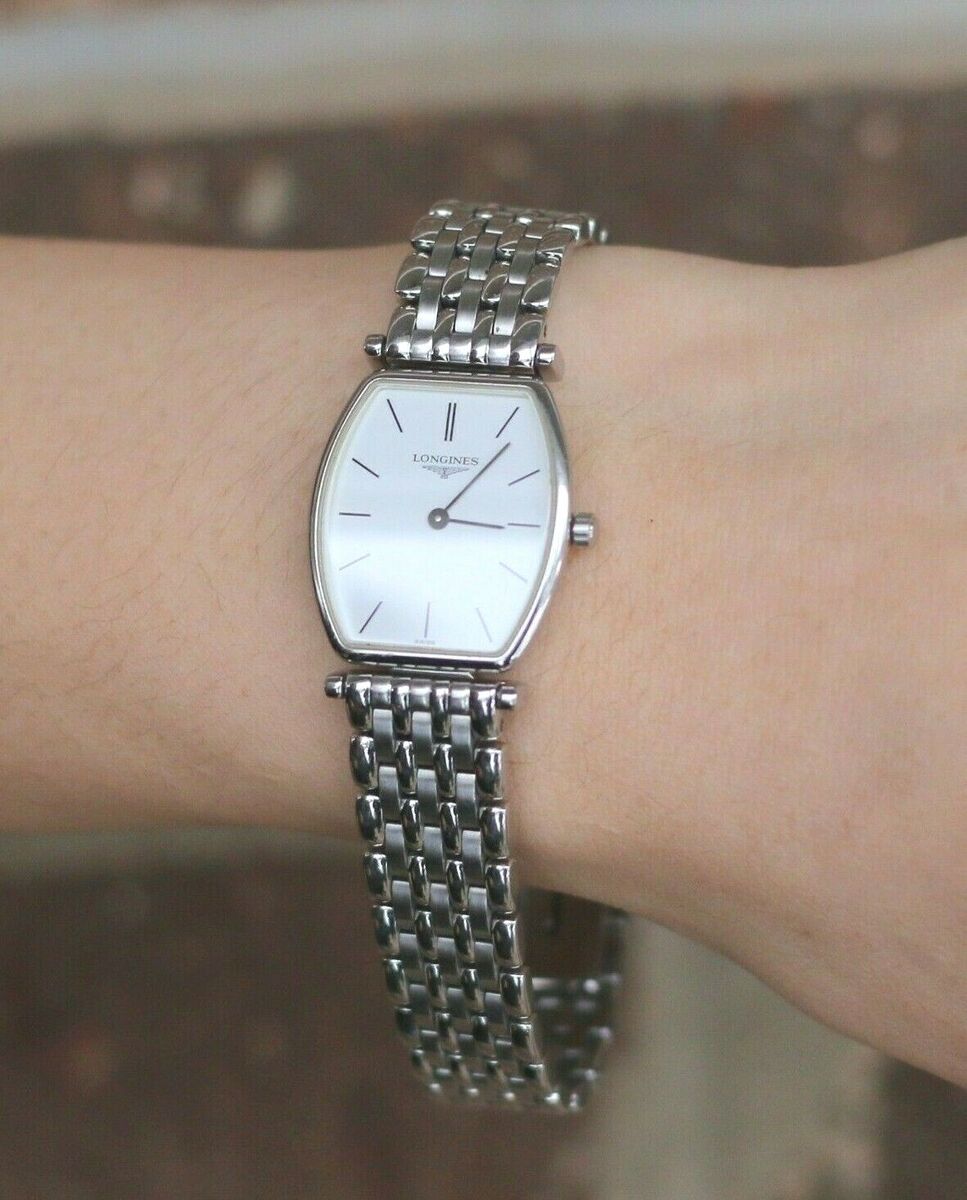 Longines La Grande Classique De Longines White Dial Silver Mesh Bracelet Watch for Women - L4.205.4.12.6