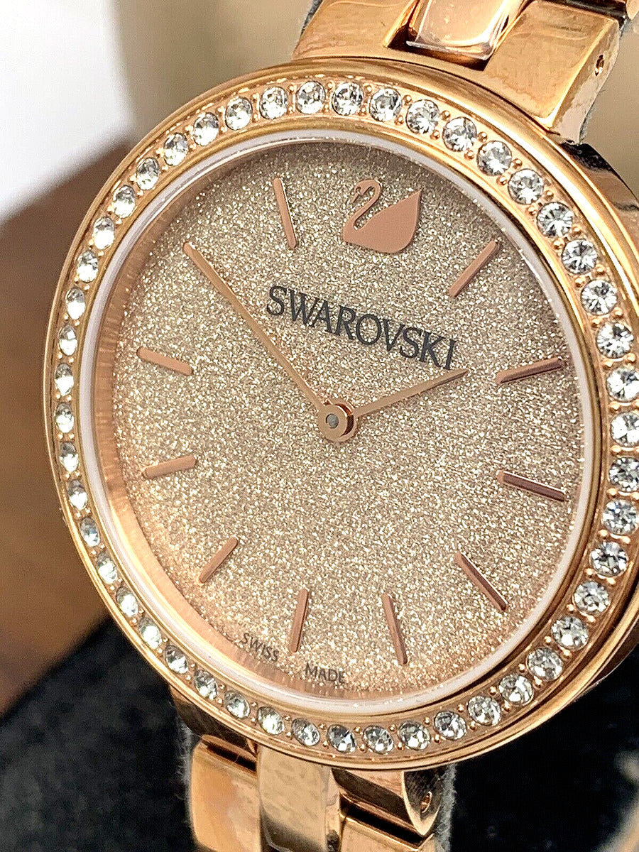 Swarovski Daytime Analog Gold Dial Gold Steel Strap Watch for Women - 5182231